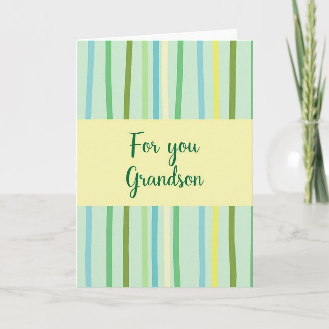 For You Grandson Bright Card (Front)