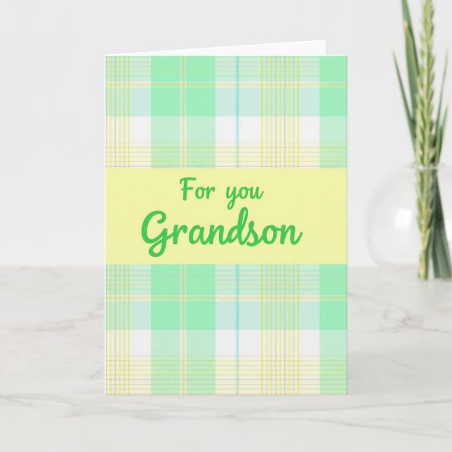For You Grandson Greeting Card (Front)