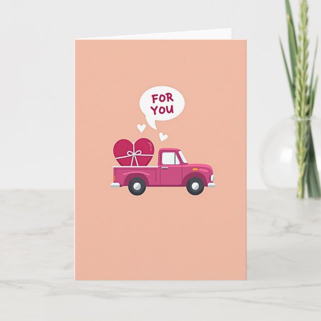 For You Heart Truck Card (Front)