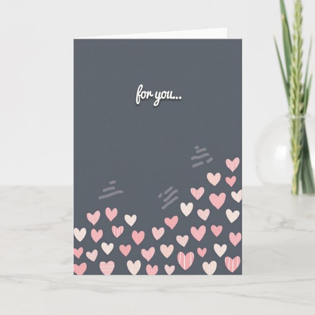 For You Hearts Greeting Card (Front)