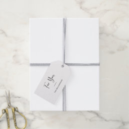 For You | Minimalist Typography Personalized Gift Tags