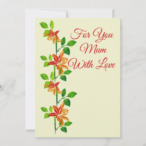 For You Mum Flat Card