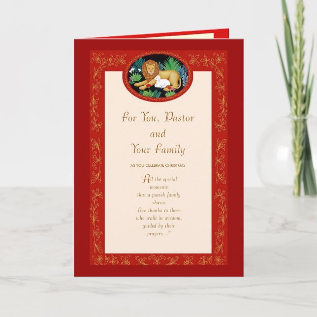 For You, Pastor and Your Family Holiday Card (Front)