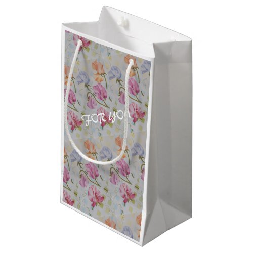 FOR YOU  SWEET PEAS SMALL GIFT BAG