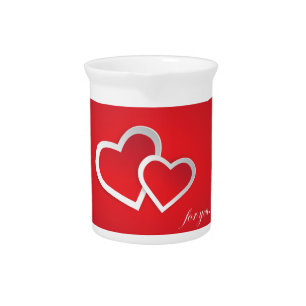For You Valentine's Day Hearts Design-21987 Beverage Pitcher