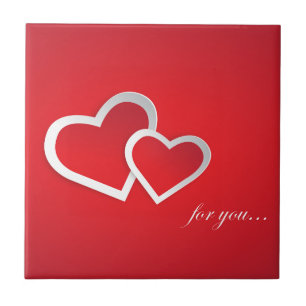 For You - Valentine's Day Hearts Design-21987  Ceramic Tile