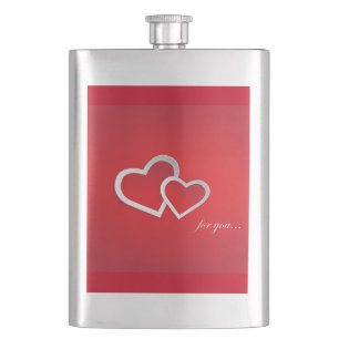 For You Valentine's Day Hearts Design-21987 Flask