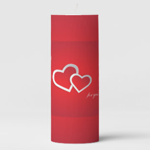 For You Valentine's Day Hearts Design-21987 Pillar Candle