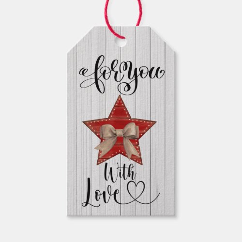 For You With Love Gift Tags