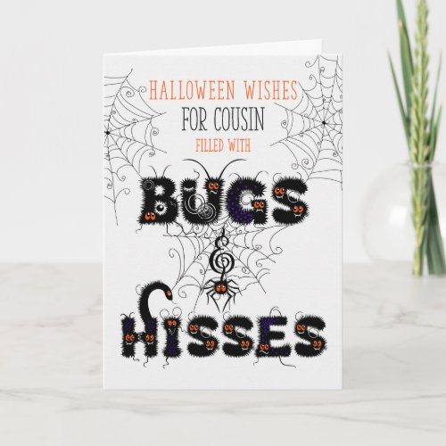 for Young Cousin Bugs and Hisses Halloween Card