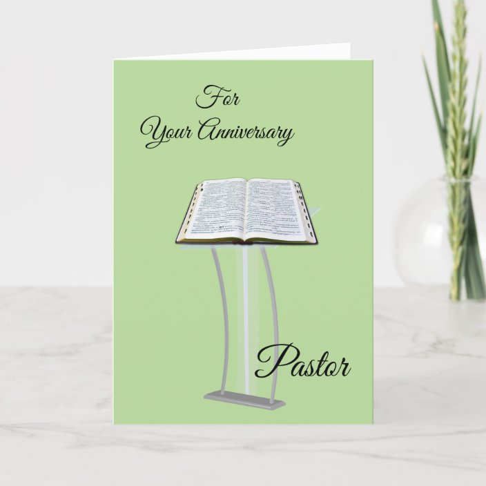 For your Anniversary Pastor Card | Zazzle.com