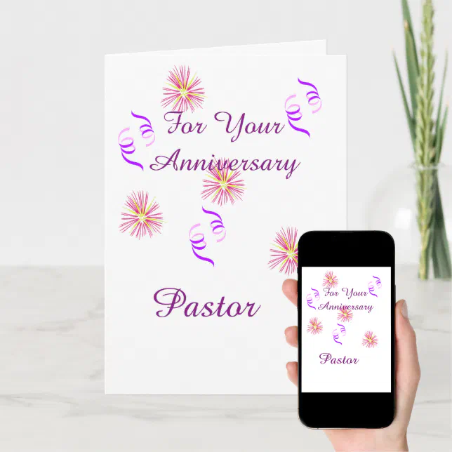 For Your Anniversary Pastor Card | Zazzle