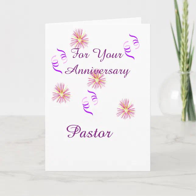 For Your Anniversary Pastor Card | Zazzle