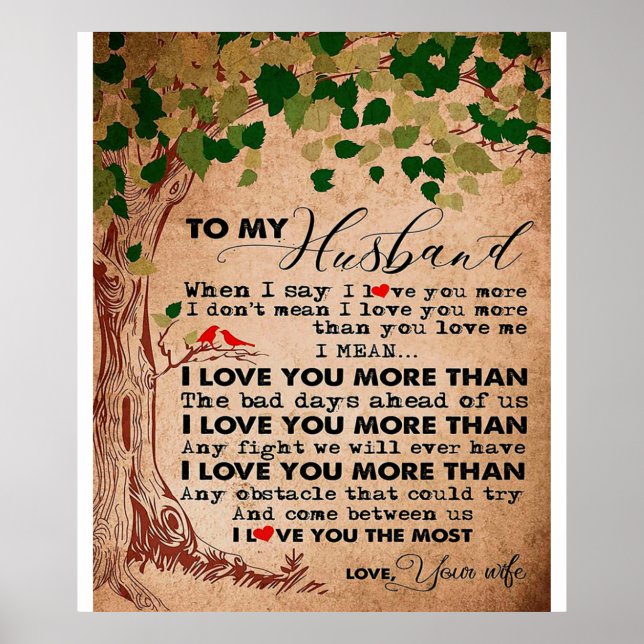 For Your Awesome Husband, Husband Birthday Gift Poster (Front)