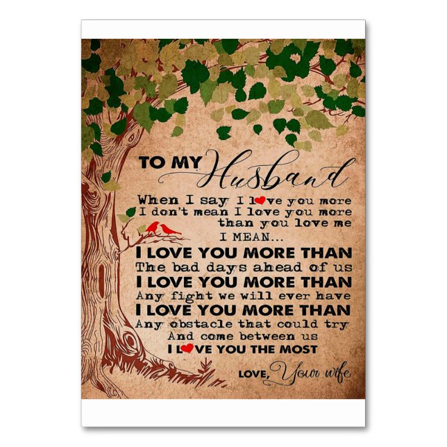 For Your Awesome Husband, Husband Birthday Gift Table Number (Front)