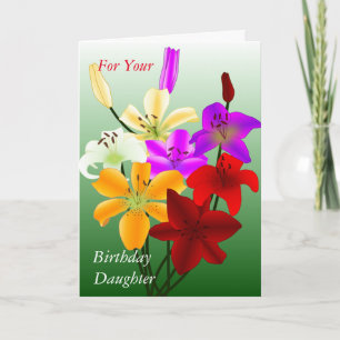For Your Birthday  Daughter Card