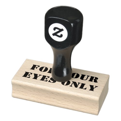 FOR YOUR EYES ONLY RUBBER STAMP