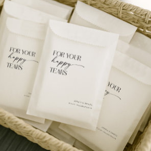 For Your Happy Tears Wedding Tissue Bag