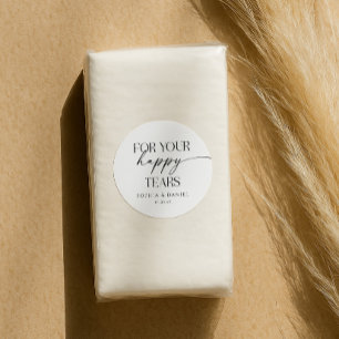 For Your Happy Tears Wedding Tissue Pack Classic Round Sticker