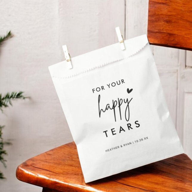 For Your Happy Tears Wedding Tissue Packet  Favor Bag (Creator Uploaded)