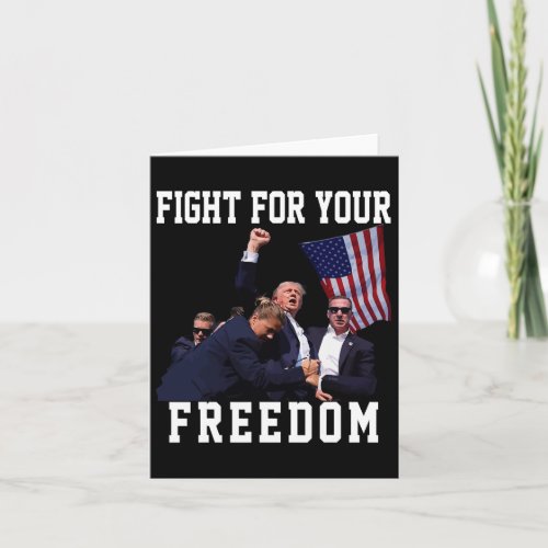 For Your Liberty Freedom 2024 Trump Support Patrio Card