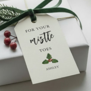 For Your Mistle Toes Pedicure, Nail Polish Kit Gift Tags