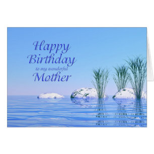 For your Mother, a Spa Like, Blue Birthday Cards