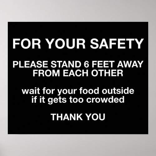 For Your Safety Poster