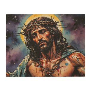 FOR YOUR SINS WOOD WALL ART