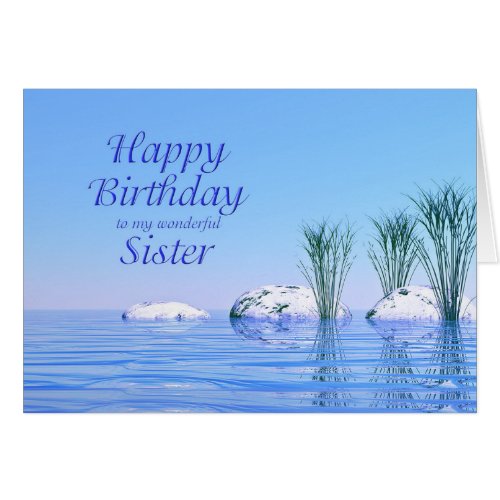 For your Sister a Spa Like Blue Birthday