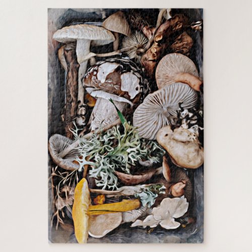 Foraged wild mushrooms jigsaw puzzle