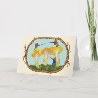 Foraging hummingbirds card