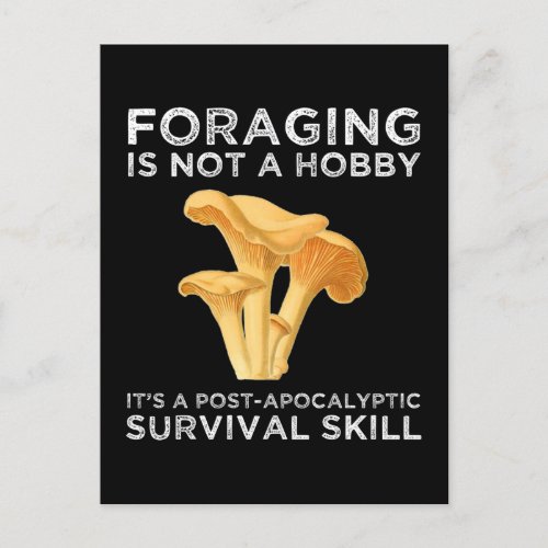Foraging Is Not A Hobby Chanterelle Mushroom Postcard