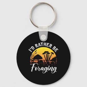 Foraging Mushroom Hunting Forest Outdoor Activity Keychain