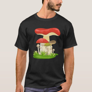 Foraging Mushrooms Mycology Forest Fungi Nature Mu T-Shirt
