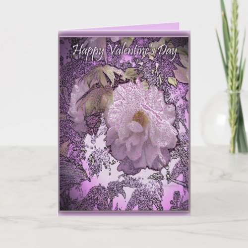 Foral Design Valentines Day Card