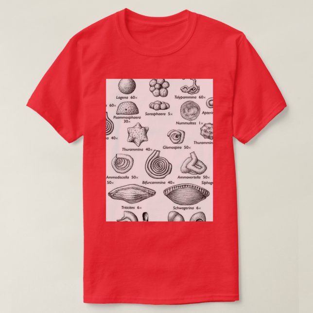 Foraminifera I love fossils T-Shirt (Design Front)