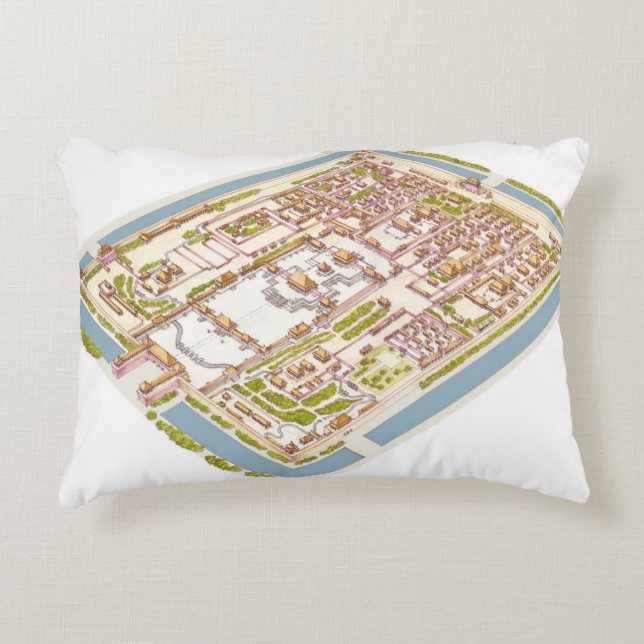 Forbbiden City Beijing Accent Pillow (Front)