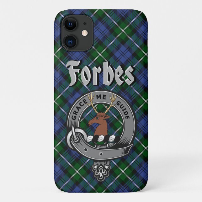 Forbes Clan Badge & Tartan Phone Case (Back)