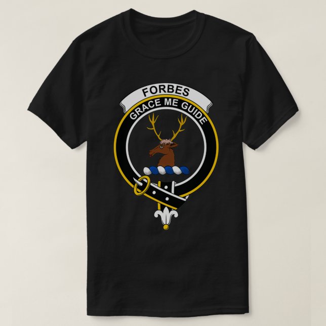 Forbes Crest Tartan Clan Scottish Clan T-Shirt (Design Front)