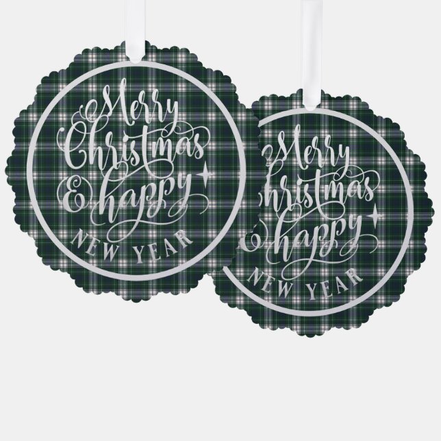 Forbes Dress Scottish Tartan Christmas Ornament Card (Front/Back)