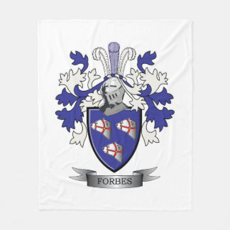 Forbes Family Crest Coat of Arms Fleece Blanket