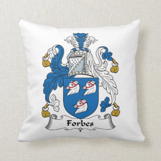 Forbes Family Crest Throw Pillow