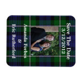 Forbes Plaid Photo Save the Date Magnet (Horizontal)
