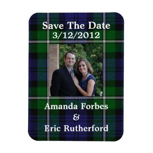 Forbes Plaid Photo Save the Date Magnet