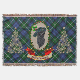 Forbes Scottie Dog Christmas Throw Blanket