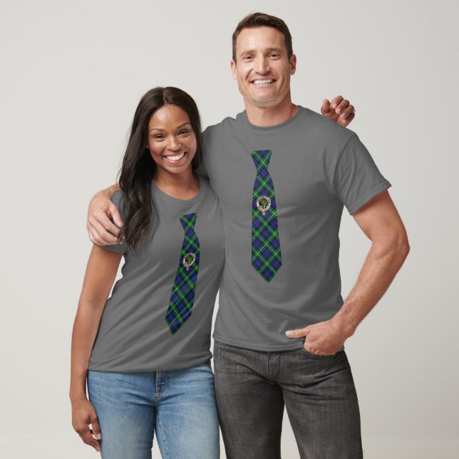 Forbes Scottish Badge & Tartan Necktie  T-Shirt (Unisex)