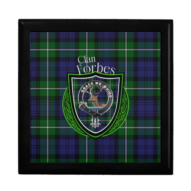 Forbes Scottish Clan Tartan and Crest Gift Box (Front)