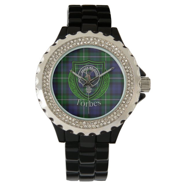 Forbes Scottish Clan Tartan & Crest Watch (Front)