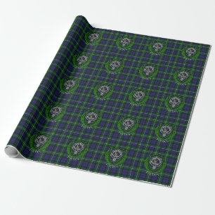 Forbes Scottish Clan Tartan & Crest Wrapping Paper